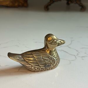 Solid Brass Duck Figurine
